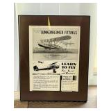 Framed 1927 Lunkenheimer Fittings Advertisement