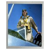 WWII-Era Pilot Photograph in Cockpit