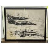 Framed Blue Angels Aviation Artwork