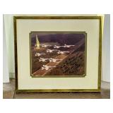 Framed Aviation Photograph with Handwritten Note