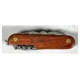 Wood-Handled Multi-Tool Pocket Knife