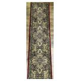 Wool Runner Rug with Intricate Pattern