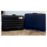 Two Hard-Shell Suitcases with Handles