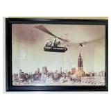 Framed Photograph of Port Authority Helicopter