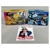2 NASCAR-Themed Metal Tins with Bonus Print