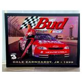Framed 1999 Dale Earnhardt Jr. Bud NASCAR Poster
