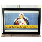 Framed Red Cross Recruitment Poster