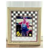 Framed NASCAR Driver Photograph