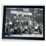 Framed Harley-Davidson Motorcycle Photograph