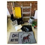 Utility and Decor Lot With Storage Bin