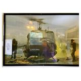 Framed Helicopter Themed Artwork Print