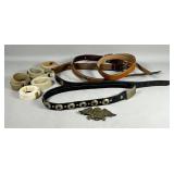 Belts and Metal Skull Belt Buckle
