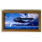 Framed Aviation Artwork Featuring Seaplane