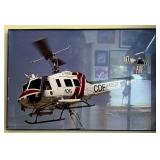 Framed Photograph of CDF Helicopter N495DF