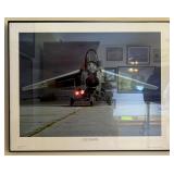 Framed Photograph of a Fighter Jet on Runway
