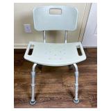 Adjustable Aluminum Shower Chair with Backrest