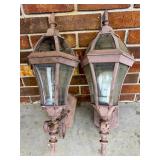Metal and Glass Wall-Mounted Lanterns