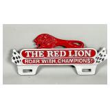 Painted Metal Red Lion Car Badge