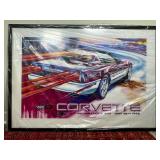 Framed 1995 Corvette Indianapolis 500 Poster