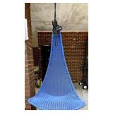 Blue Woven Hanging Rope Chair