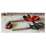 Two Cordless and Electric Hedge Trimmers