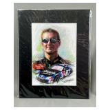 Framed Illustration of Race Car Driver Portrait