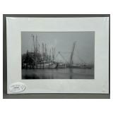 Framed Black-and-White Nautical Photograph