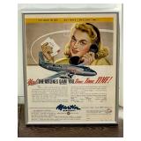 Framed Martin Aircraft Advertisement Poster