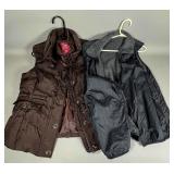 Two Women's Outerwear Vests, Various Materials