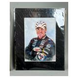 Framed Portrait Illustration of a Racing Driver