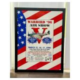 Framed 1996 Warbird Air Show Poster