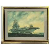 Framed Naval Aircraft Carrier Print