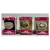 3 Licensed Sports-Themed Pewter Shot Glasses