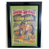 Framed 'Under Two Flags' Movie Poster