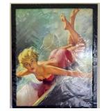 Framed Print of Pin-Up Style Art by Medcalf