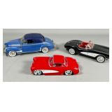 Three Die-Cast Model Cars