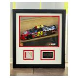 Framed Jeff Gordon NASCAR Memorabilia Display