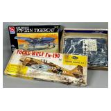 Two Plastic Model Kits, Grumman F7F-2N and Focke-W