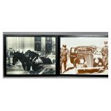 Framed Police-Themed Black-and-White Prints