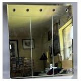 Mirrored Medicine Cabinet With Brass Trim