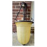 Hanging Pendant Light With Frosted Glass Shade