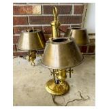 Brass Triple-Arm Pendant Light Fixture