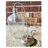 Glass Pendant Light Fixture with Metal Base