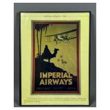 Framed 1934 Imperial Airways Travel Poster
