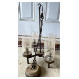Metal Hanging Lantern-Style Chandelier