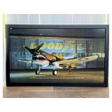 Framed Photo of P-40 Warhawk Aircraft