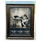 Framed Western-Themed Photograph with Star Motif