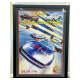 Framed 1998 Inaugural Route 66 Corvette Show Poste