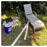 Lot With Chaise Lounge and Accessories