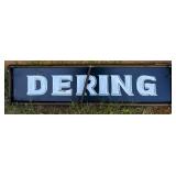 Rectangular Metal Railway Sign 'Dering'